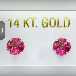 Certified/Appraisal NWT Pink
Tourmaline Earrings
Carat: 14k White Gold